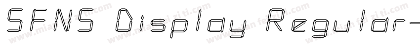 SFNS Display Regular字体转换